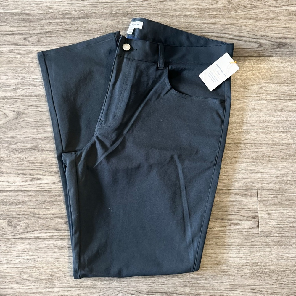 NWT men’s Peter Millar crown performance five pocket pant in black - size 36/30